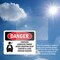 Signmission Contains Asbestos Fibers Danger Sign, Vinyl Decal, 10in W x 7in L, 2PK OS-2PACK-DS-D-710-L-1102 - alternate 3